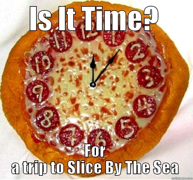 IS IT TIME? FOR A TRIP TO SLICE BY THE SEA Misc