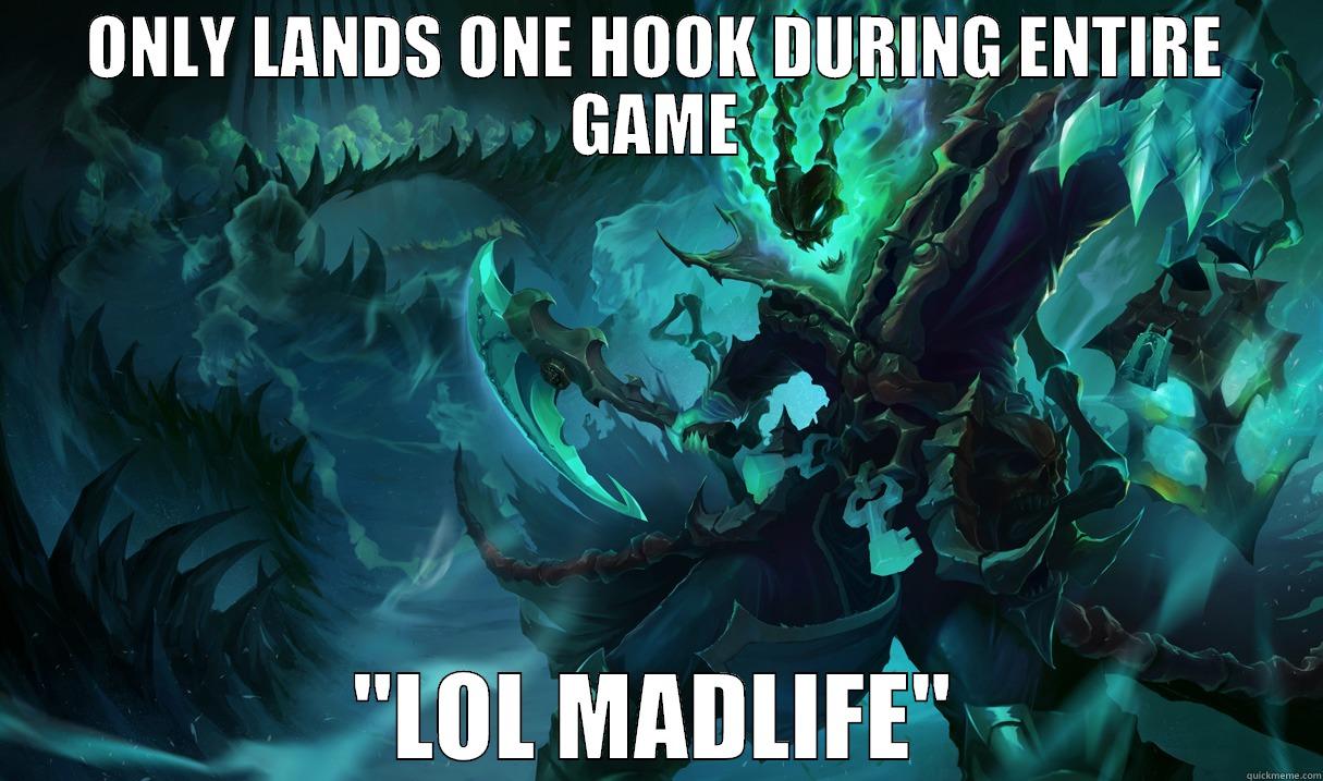 ONLY LANDS ONE HOOK DURING ENTIRE GAME 