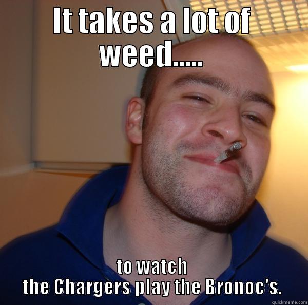 San Diego Chargers - IT TAKES A LOT OF WEED..... TO WATCH THE CHARGERS PLAY THE BRONOC'S. Good Guy Greg 