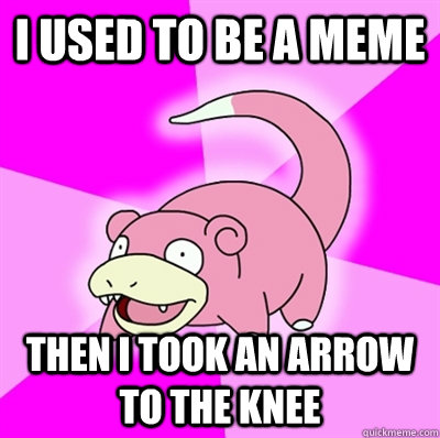 I used to be a meme then I took an arrow to the knee - I used to be a meme then I took an arrow to the knee  Slowpokeoilbp