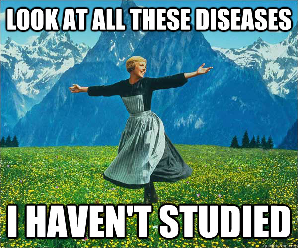 look at all these diseases i haven't studied  Look At All The Fucks I Give
