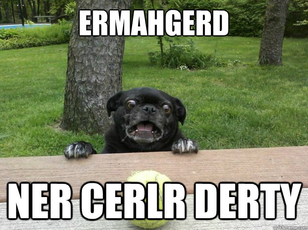ERMAHGERD NER CERLR DERTY  Berks Dog