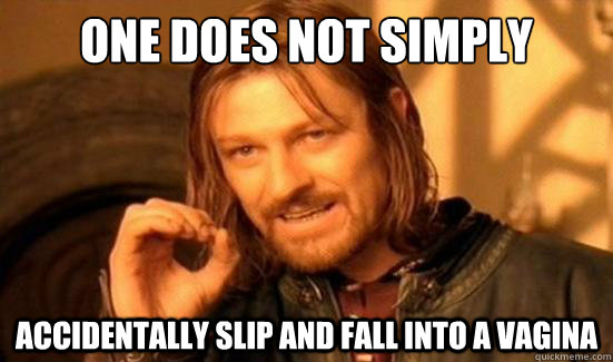 One Does Not Simply accidentally slip and fall into a vagina - One Does Not Simply accidentally slip and fall into a vagina  Boromir