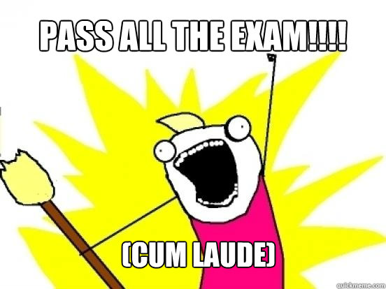 PASS ALL THE EXAM!!!! (cum laude)  X All The Things