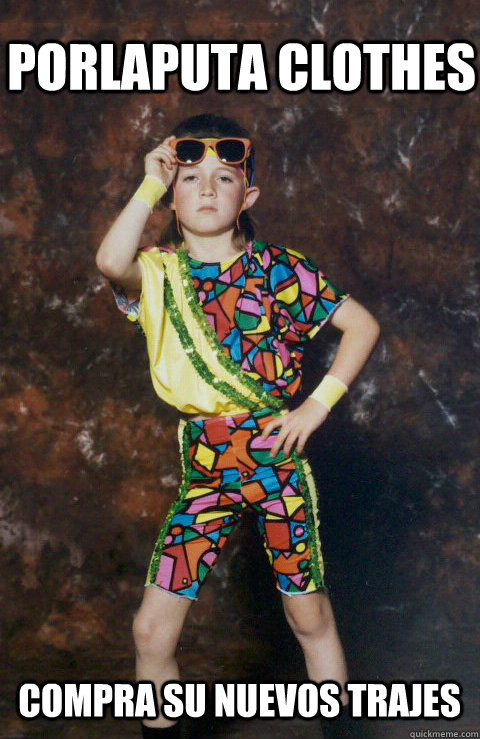 porlaputa clothes Compra su nuevos trajes  80s Retro Hipster Kid