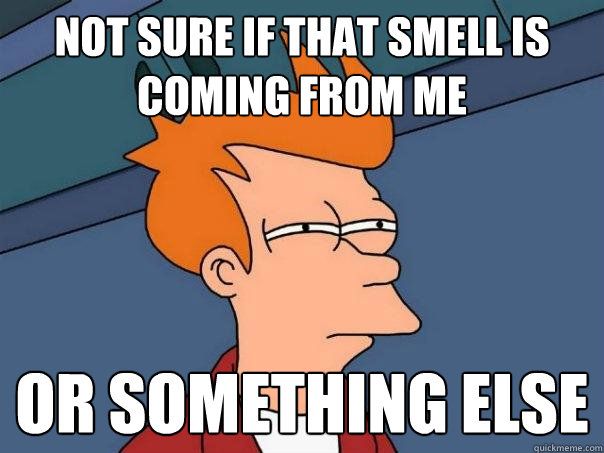 Not sure if That smell is coming from me or something else  Futurama Fry