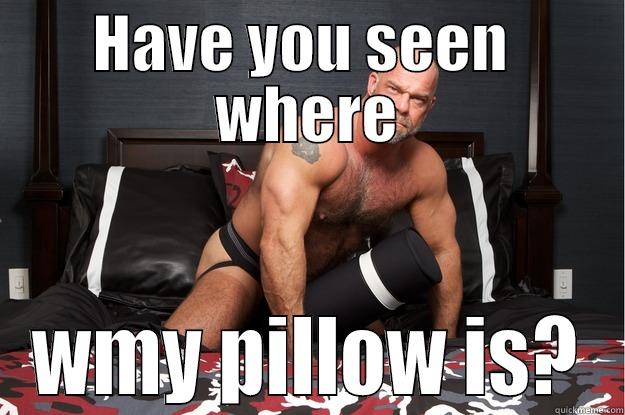 HAVE YOU SEEN  WHERE WMY PILLOW IS? Gorilla Man