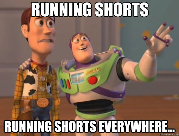 Image result for running shorts meme