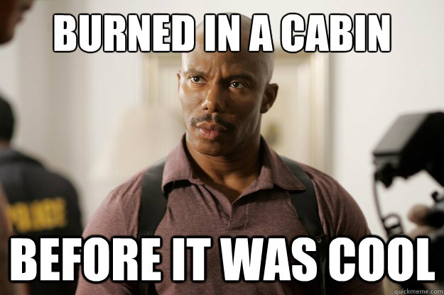 Burned in a cabin before it was cool - Burned in a cabin before it was cool  doakes