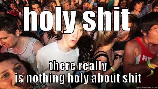HOLY SHIT THERE REALLY IS NOTHING HOLY ABOUT SHIT Sudden Clarity Clarence