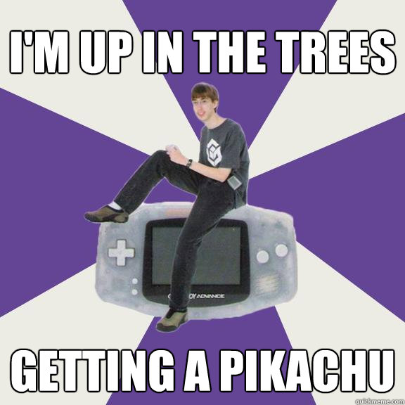 I'm up in the trees getting a pikachu  Nintendo Norm