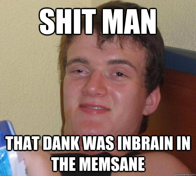 shit man that dank was inbrain in the memsane - shit man that dank was inbrain in the memsane  10 Guy
