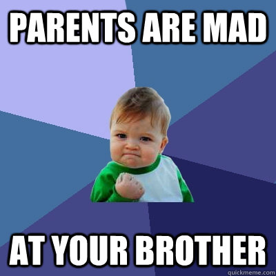 Parents are mad at your brother - Parents are mad at your brother  Success Kid