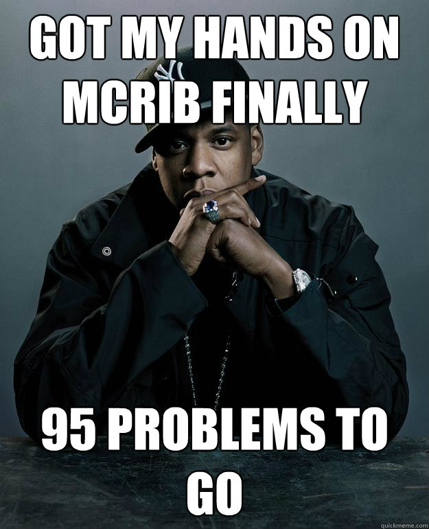 Got my hands on mcrib finally 95 problems to go  Jay Z Problems