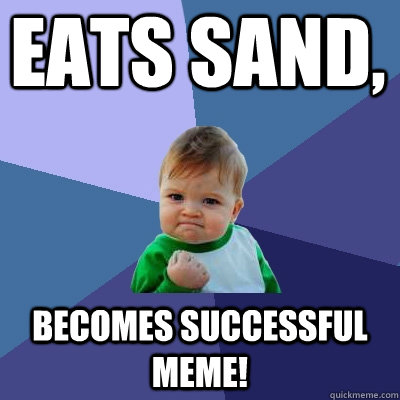 Eats Sand, Becomes Successful Meme!  Success Kid
