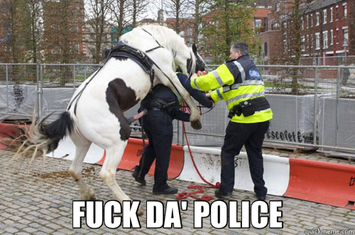   FUCK DA' POLICE -   FUCK DA' POLICE  Police Horse