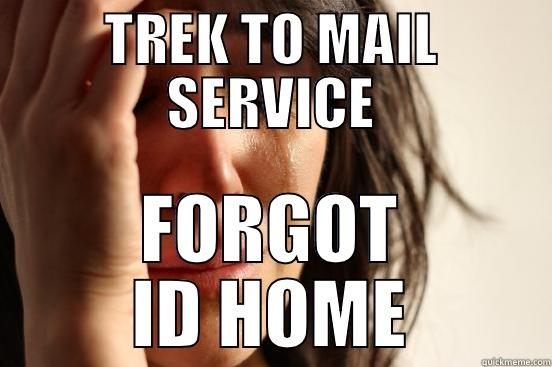 TREK TO MAIL SERVICE FORGOT ID HOME First World Problems