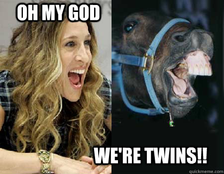 Oh MY GOD we're twins!! - Oh MY GOD we're twins!!  Sarah Jessica Parker Revelation