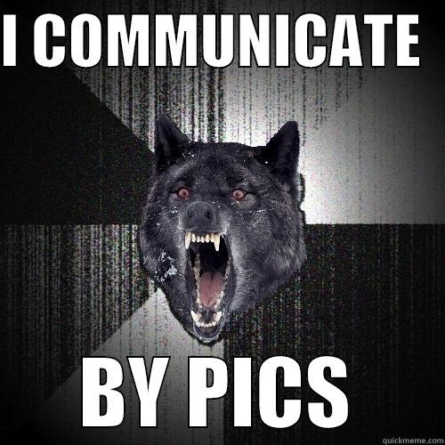 I COMMUNICATE   BY PICS Insanity Wolf