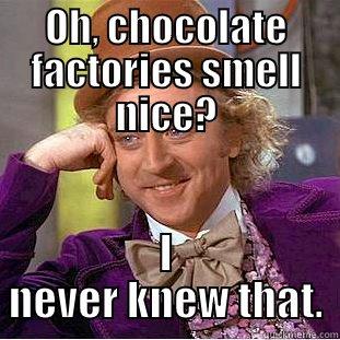 OH, CHOCOLATE FACTORIES SMELL NICE? I NEVER KNEW THAT. Creepy Wonka