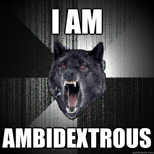 I AM AMBIDEXTROUS  Insanity Wolf