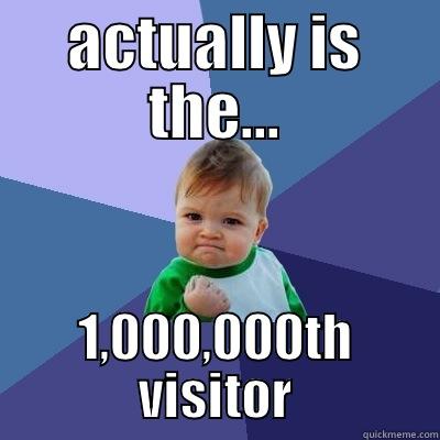 ACTUALLY IS THE... 1,000,000TH VISITOR Success Kid