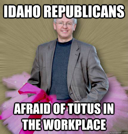 Idaho republicans afraid of tutus in the workplace  Idaho tutu man