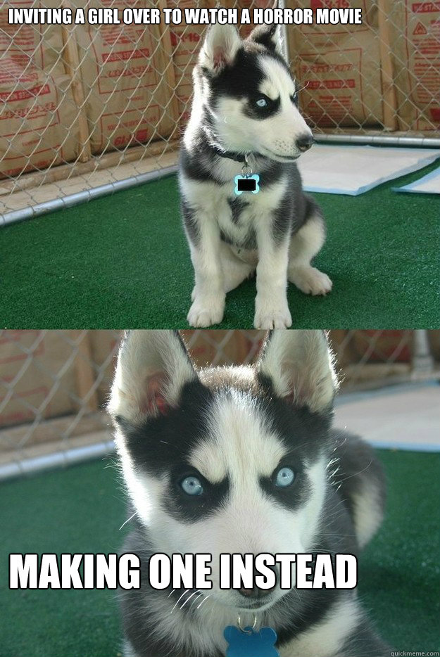 Inviting a girl over to watch a horror movie Making one instead  Insanity puppy