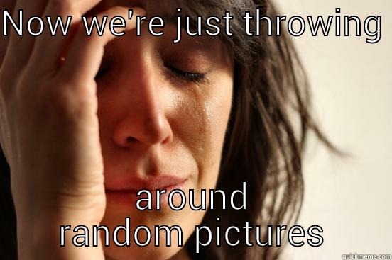 NOW WE'RE JUST THROWING  AROUND RANDOM PICTURES First World Problems