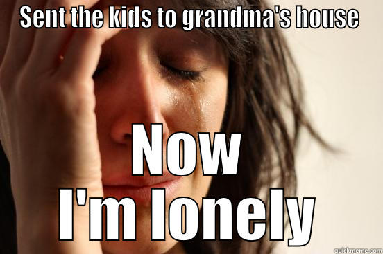 SENT THE KIDS TO GRANDMA'S HOUSE NOW I'M LONELY First World Problems