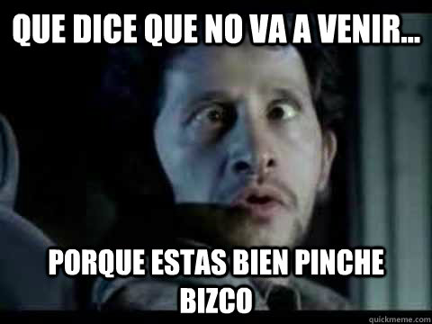 que dice que no va a venir... porque estas bien pinche bizco - que dice que no va a venir... porque estas bien pinche bizco  Misc