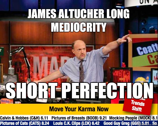 James altucher long mediocrity Short perfection  Mad Karma with Jim Cramer