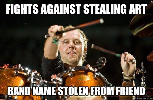 Fights against stealing art Band name stolen from friend  Level Lars Ulrich