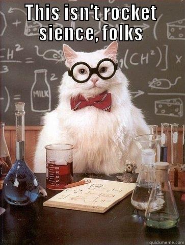 THIS ISN'T ROCKET SIENCE, FOLKS  Chemistry Cat