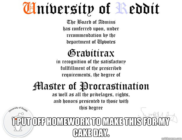 How to stop procrastinating homework reddit picture