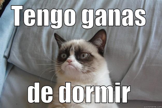 TENGO GANAS DE DORMIR Grumpy Cat