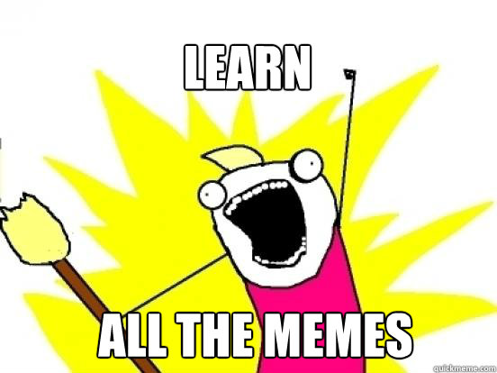 learn all the memes  X All The Things