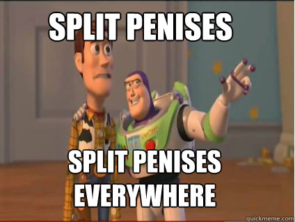 Split penises split penises everywhere  