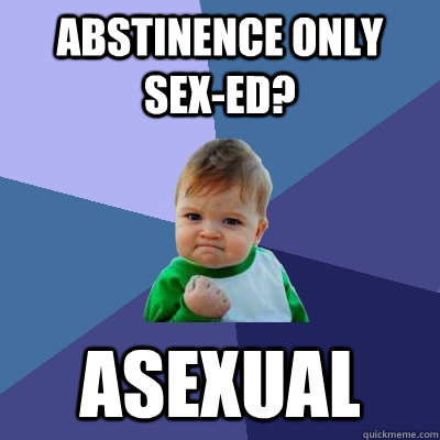 Abstinence Only Sex-Ed? Asexual  Success Kid