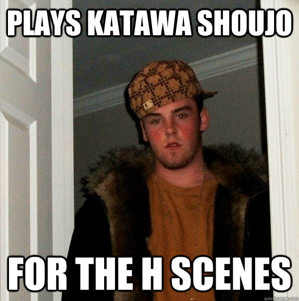 Plays Katawa Shoujo  For the H scenes   Scumbag Steve