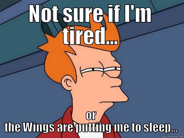 NOT SURE IF I'M TIRED... OR THE WINGS ARE PUTTING ME TO SLEEP... Futurama Fry