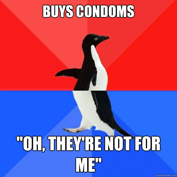 buys condoms 