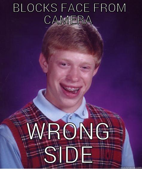 Lollerskates  - BLOCKS FACE FROM CAMERA  WRONG SIDE Bad Luck Brian