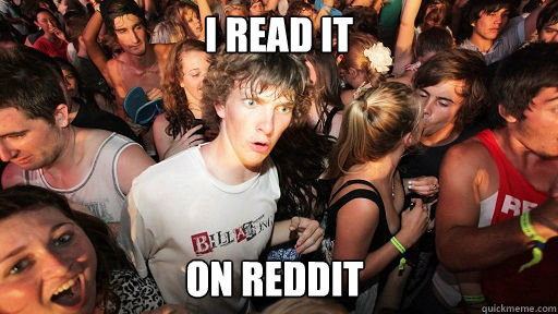 I read it on reddit  Sudden Clarity Clarence