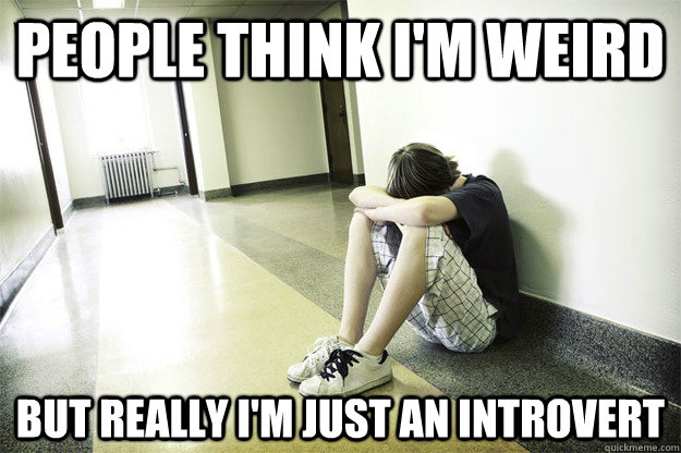 People think I'm weird But really i'm just an introvert  Misunderstood Teenager