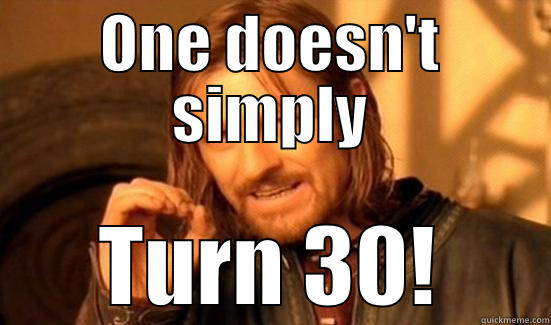 ONE DOESN'T SIMPLY TURN 30! Boromir