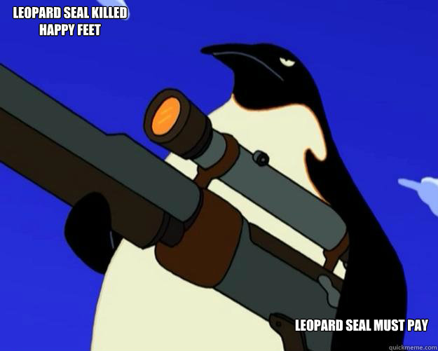 Leopard seal killed happy feet Leopard seal must pay - Leopard seal killed happy feet Leopard seal must pay  SAP NO MORE