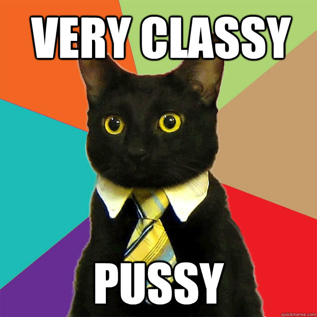 Very Classy  Pussy  Business Cat