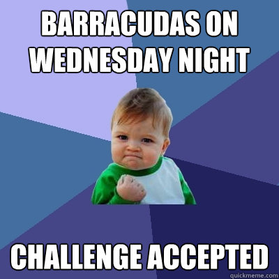Barracudas on Wednesday night challenge accepted  Success Kid