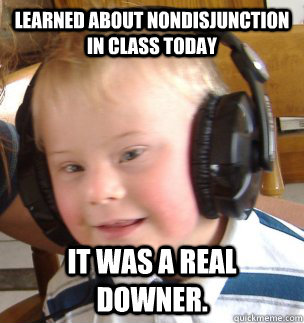 learned about nondisjunction in class today it was a real downer.   down syndrome dj